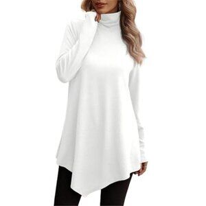 Turtle Neck Shirts for Women Long Sleeve Tunic Tops to Wear with Leggings Dressy
